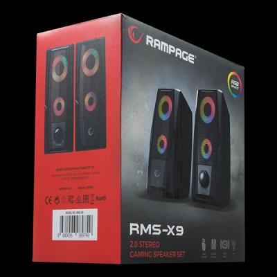 HF-Rampage RMS-X9 2.0 fekete RGB USB hangfal